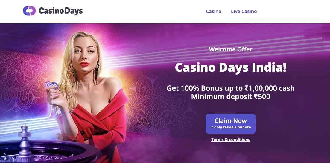 casino days india bonus