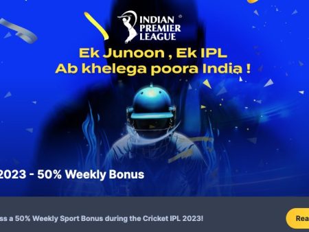 BetTilt Weekly Cricket Bonus for IPL 2023