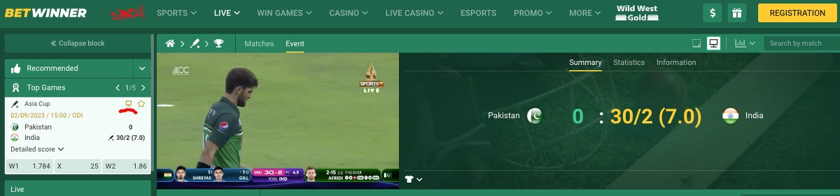 betting sites with live cricket streaming