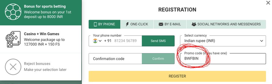 betwinner promo code india