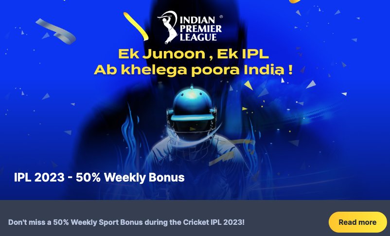 bettilt IPL weekly free bet 2023