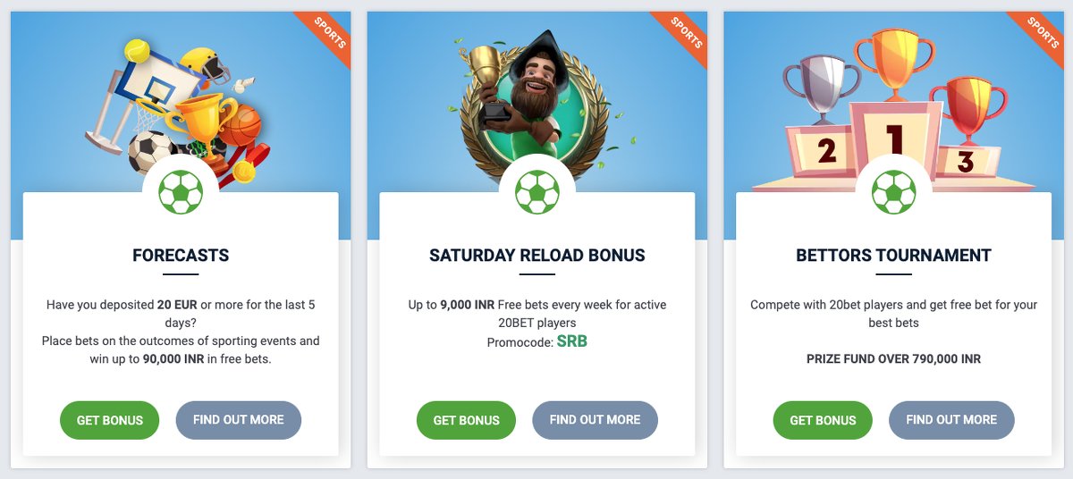 20bet Betting Bonuses India