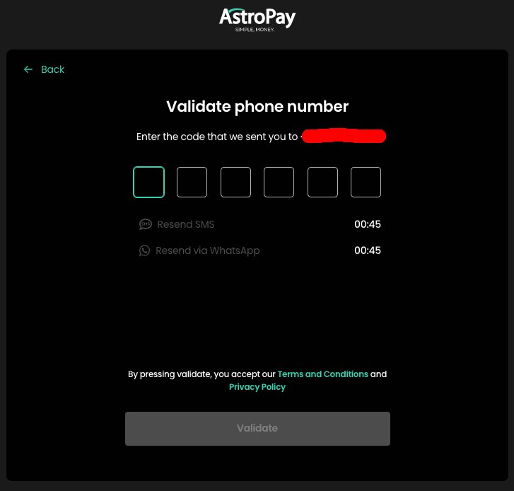 astropay india account verification