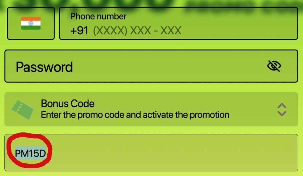 parimatch bonus code india