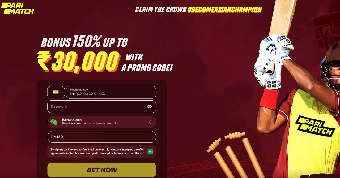 parimatch bonus code